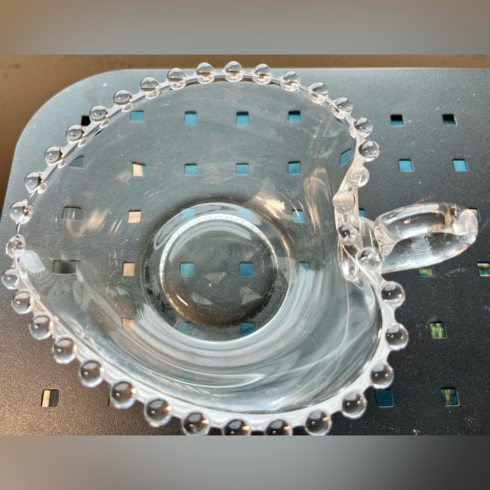 Heart‎ Shaped Candlewick Candy Dish Vintage USA